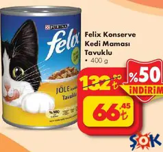 FELİX KONSERVE KEDİ MAMASI TAVUKLU 400 G FELİX KONSERVE KEDİ MAMASI TAVUKLU 400 G